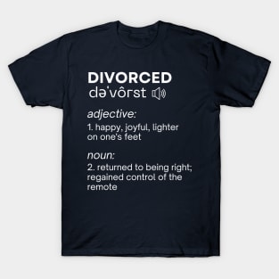 Divorced Dictionary definition [white] T-Shirt